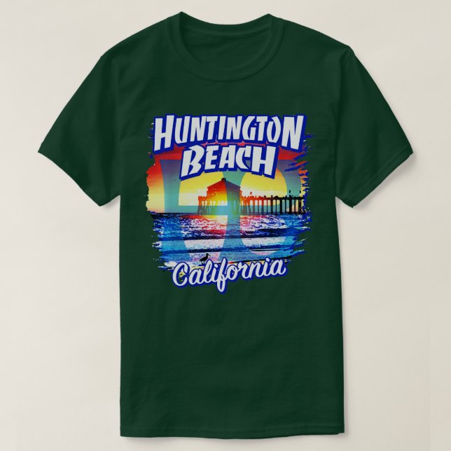 Huntington Beach California Surfa City CA sunset b T Shirt (Design framsida)