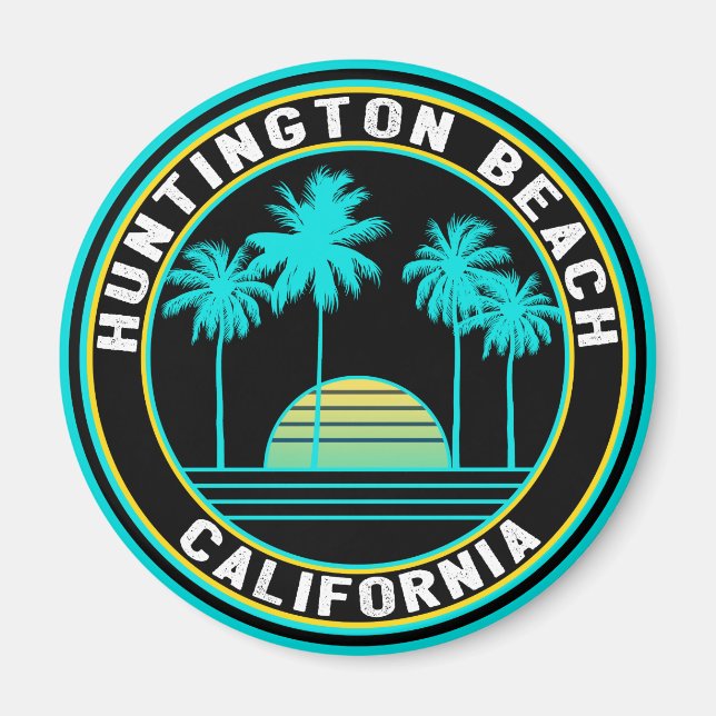 Huntington Beach California Surfa Surfing Magnet (Framsidan)