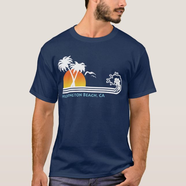 Huntington Beach California T Shirt (Framsida)