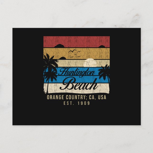 Huntington Beach California Vykort (Framsida)