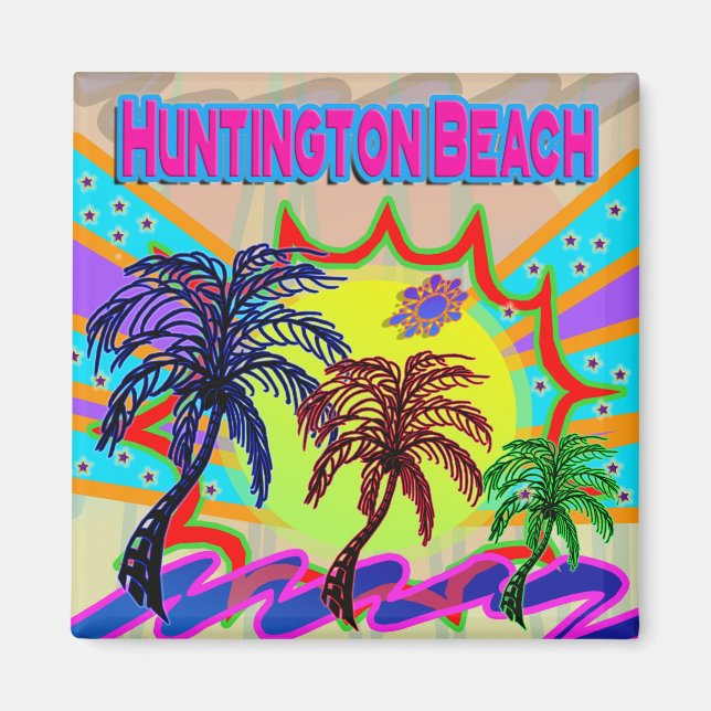 Huntington Beach Eviga Magnet (Framsidan)