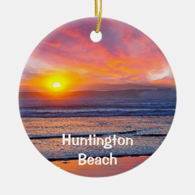 Huntington Beach Helgdag Ornament (Framsidan)