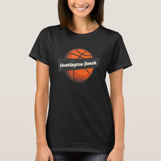 Huntington Beach Hometown Basketball Player Sports T Shirt (Framsida)