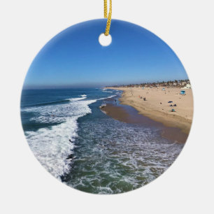 Huntington Beach, Kalifornien Julgransprydnad Keramik