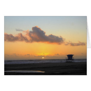 Huntington Beach, Kalifornien, Sunset Hälsningskort
