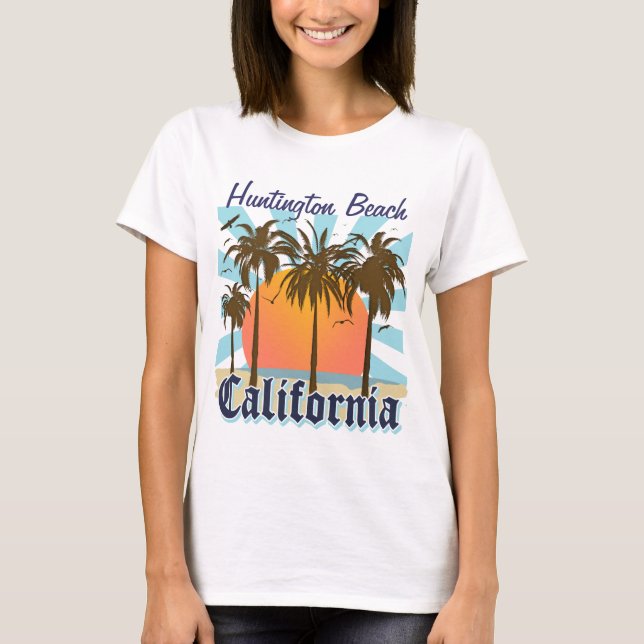 Huntington Beach Kalifornien Tee (Framsida)