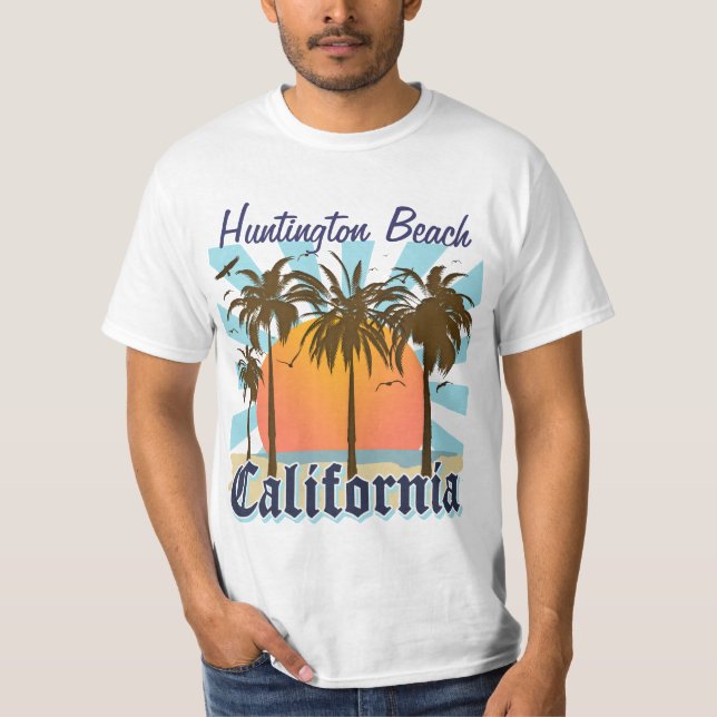 Huntington Beach Kalifornien Tee Shirt (Framsida)