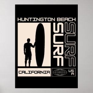 Huntington Beach Kalifornien USA Surfing Poster