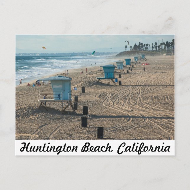 Huntington Beach, Kaliforniens vykort (Framsida)