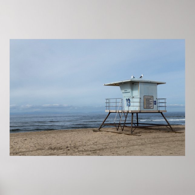 Huntington Beach Lifeguard Post 13 Poster (Framsidan)