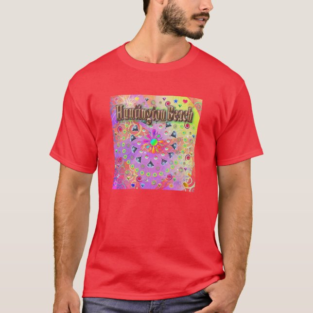 Huntington Beach Lucky Golden T-Shirt (Framsida)