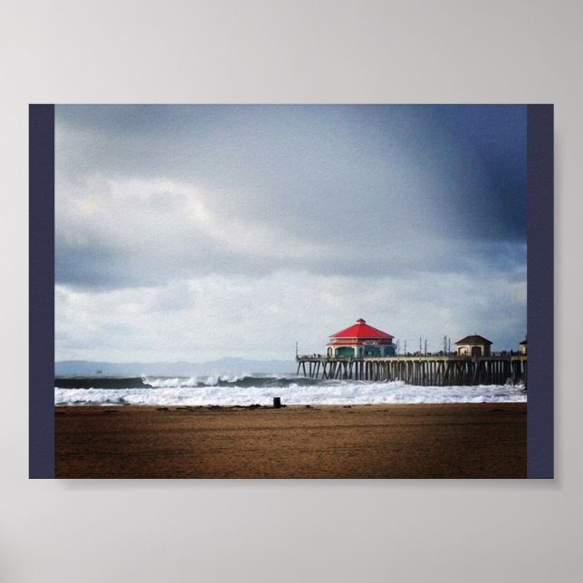 Huntington Beach Pier, CA Poster (Framsidan)