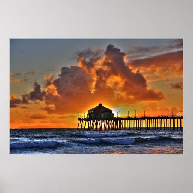 Huntington Beach Pier California Poster (Framsidan)