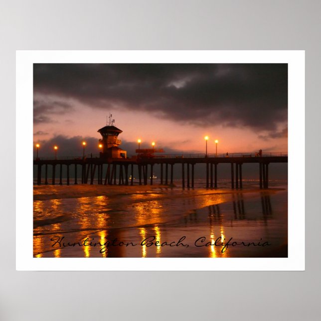 Huntington Beach Pier California Poster (Framsidan)