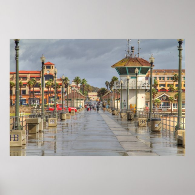 Huntington Beach Pier California Poster (Framsidan)