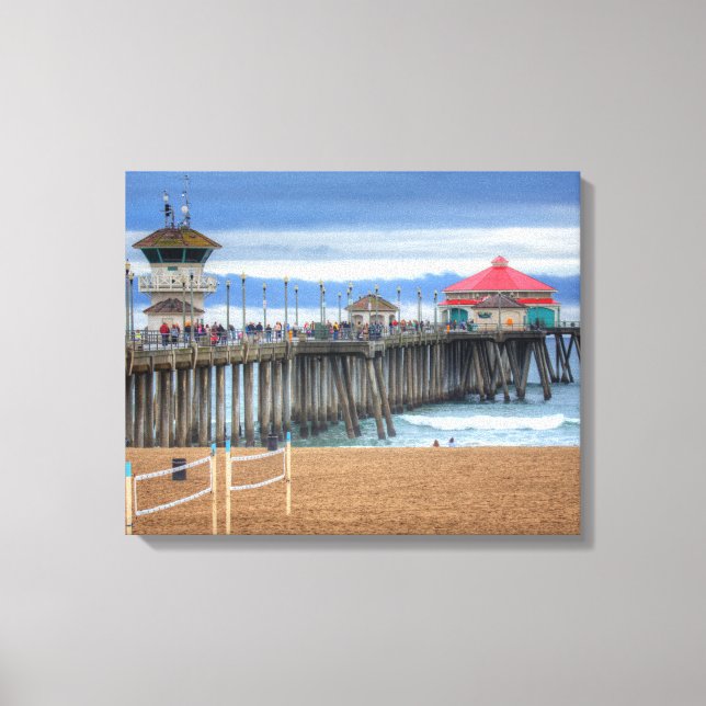 Huntington Beach Pier, Kalifornien Canvastryck (Framsida)