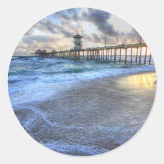 Huntington Beach Pier Runt Klistermärke