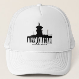 Huntington Beach Pier Silhouette Hatt Keps