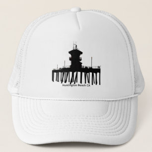 Huntington Beach Pier Silhouette Hatt Keps