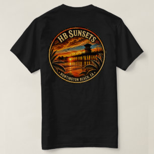 Huntington Beach Pier Solnedgång T-Shirt