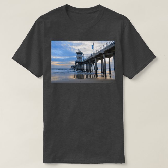 Huntington Beach Pier T T Shirt (Design framsida)