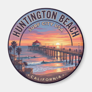 Huntington Beach Pier USA Magnet