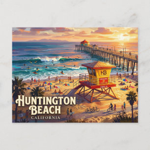 Huntington Beach Pier USA Vykort
