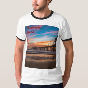 Huntington Beach Pier vid solnedgång T Shirt