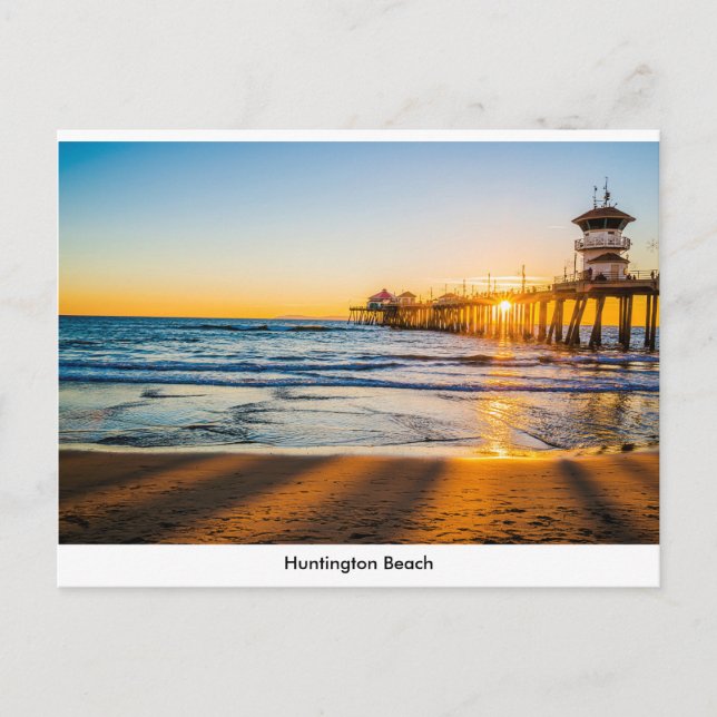 Huntington Beach Pier vykort (Framsida)