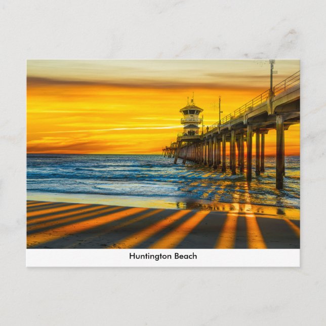 Huntington Beach Pier-vykort Vykort (Framsida)