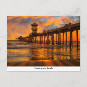 Huntington Beach Pier-vykort Vykort