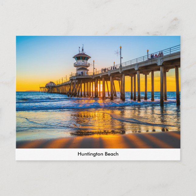 Huntington Beach Pier-vykort Vykort (Framsida)
