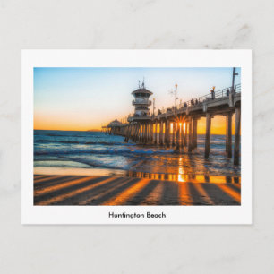 Huntington Beach Pier-vykort Vykort