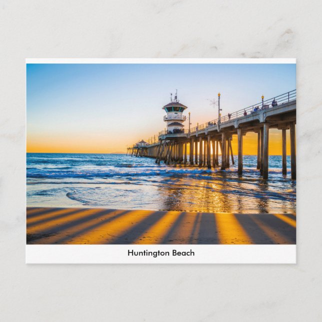 Huntington Beach Pier-vykort Vykort (Framsida)