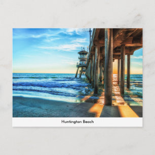 Huntington Beach Pier-vykort Vykort