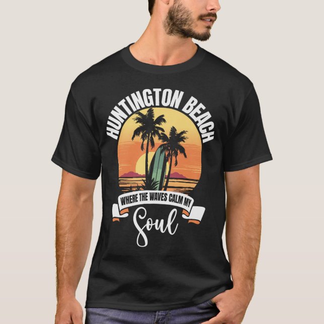 Huntington Beach Premium T Shirt (Framsida)