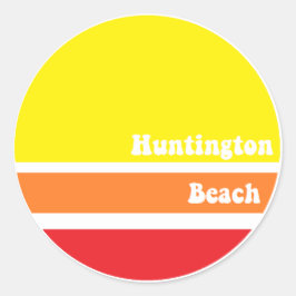 Huntington Beach-reflekdetikett Runt Klistermärke