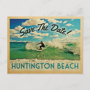 Huntington Beach Save The Date Kalifornien Surf Meddelande Vykort