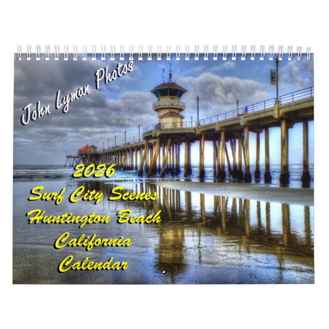 Huntington Beach. Scener 2026 Kalender (Omslag)