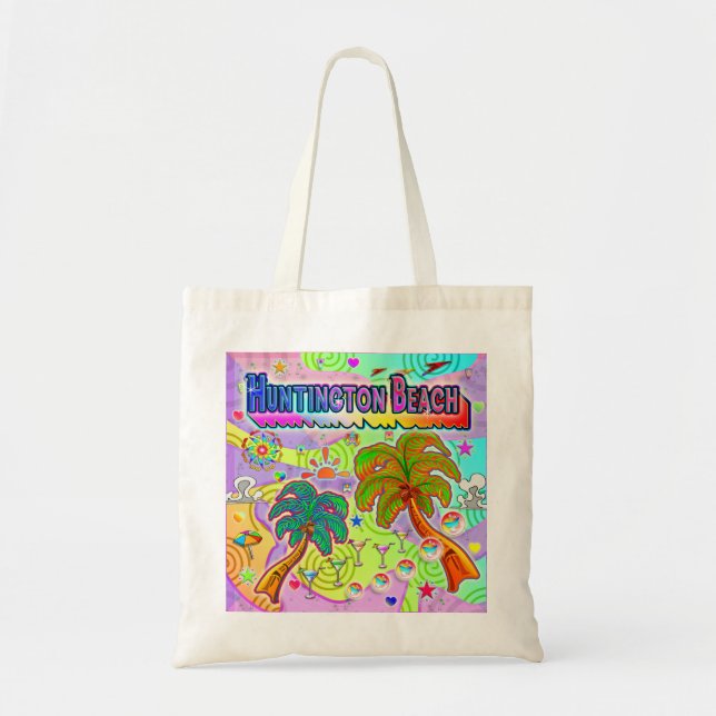 Huntington Beach Semester Resemål Target Tote Bag Tygkasse (Framsidan)