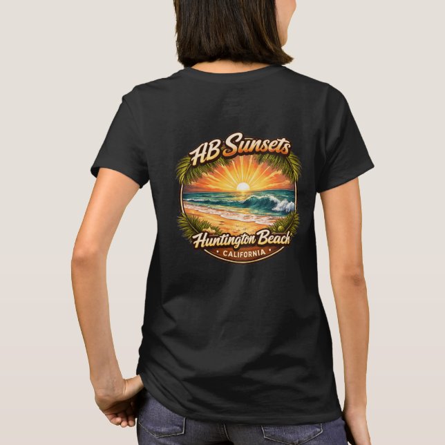 Huntington Beach Solnedgång T-shirt (Baksida)
