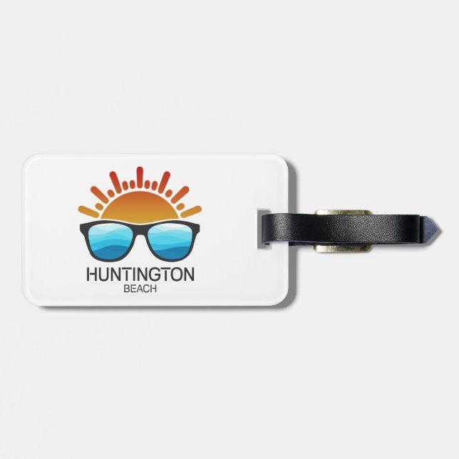 Huntington Beach South Carolina Sunglasses Bagagebricka (Baksida Vågrät)