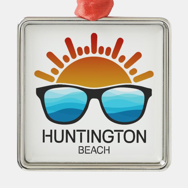 Huntington Beach South Carolina Sunglasses Julgransprydnad Metall (Framsidan)