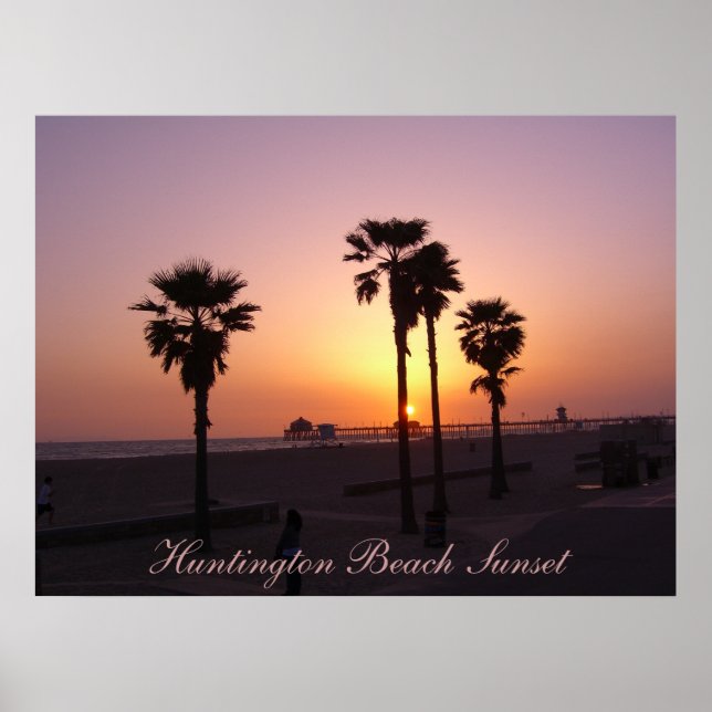 Huntington Beach Sunset Poster (Framsidan)