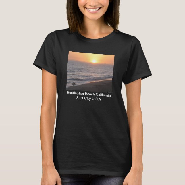Huntington Beach "Surf City" T-Shirt (Framsida)