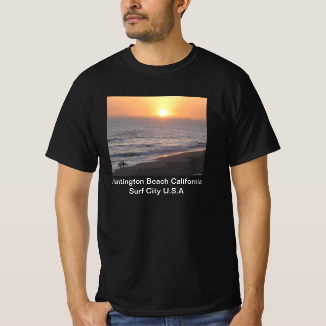 Huntington Beach "Surf City" T-Shirt (Framsida)