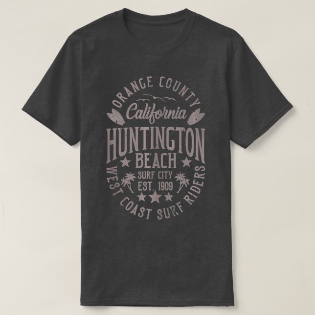 Huntington Beach Surfa City Orange County Californ T Shirt (Design framsida)