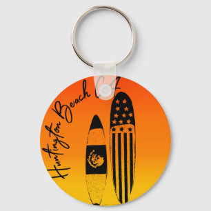 Huntington Beach Surfboard och Sunset Nyckelring