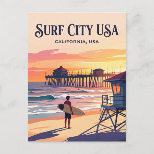 Huntington Beach USA Vykort