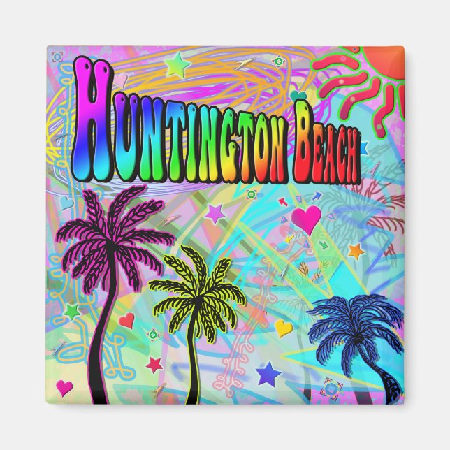 Huntington Beach Vivid Romantik Magnet (Framsidan)